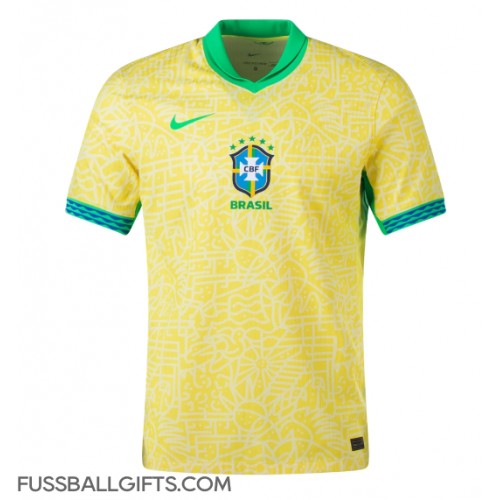 Brasilien Fußballbekleidung Heimtrikot Copa America 2024 Kurzarm